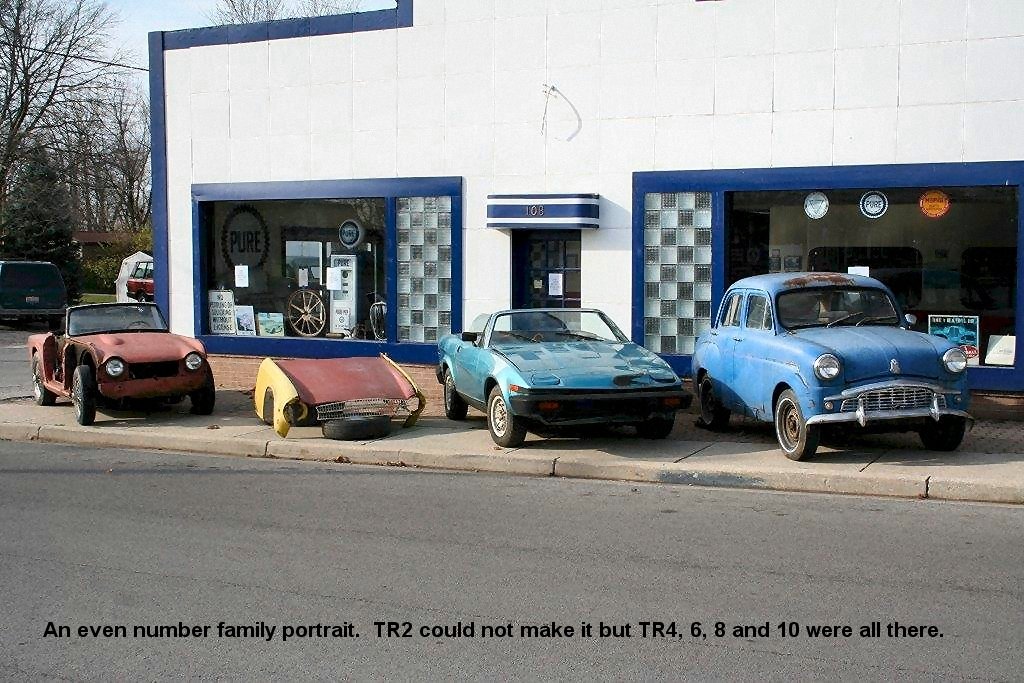 An even number family portrait.  TR2 could not make it but TR4, 6, 8 and 10 were all there.
